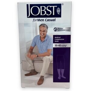 Jobst for Men‎ Casual 30-40 Closed Toe Knee High Compression Socks Black Large